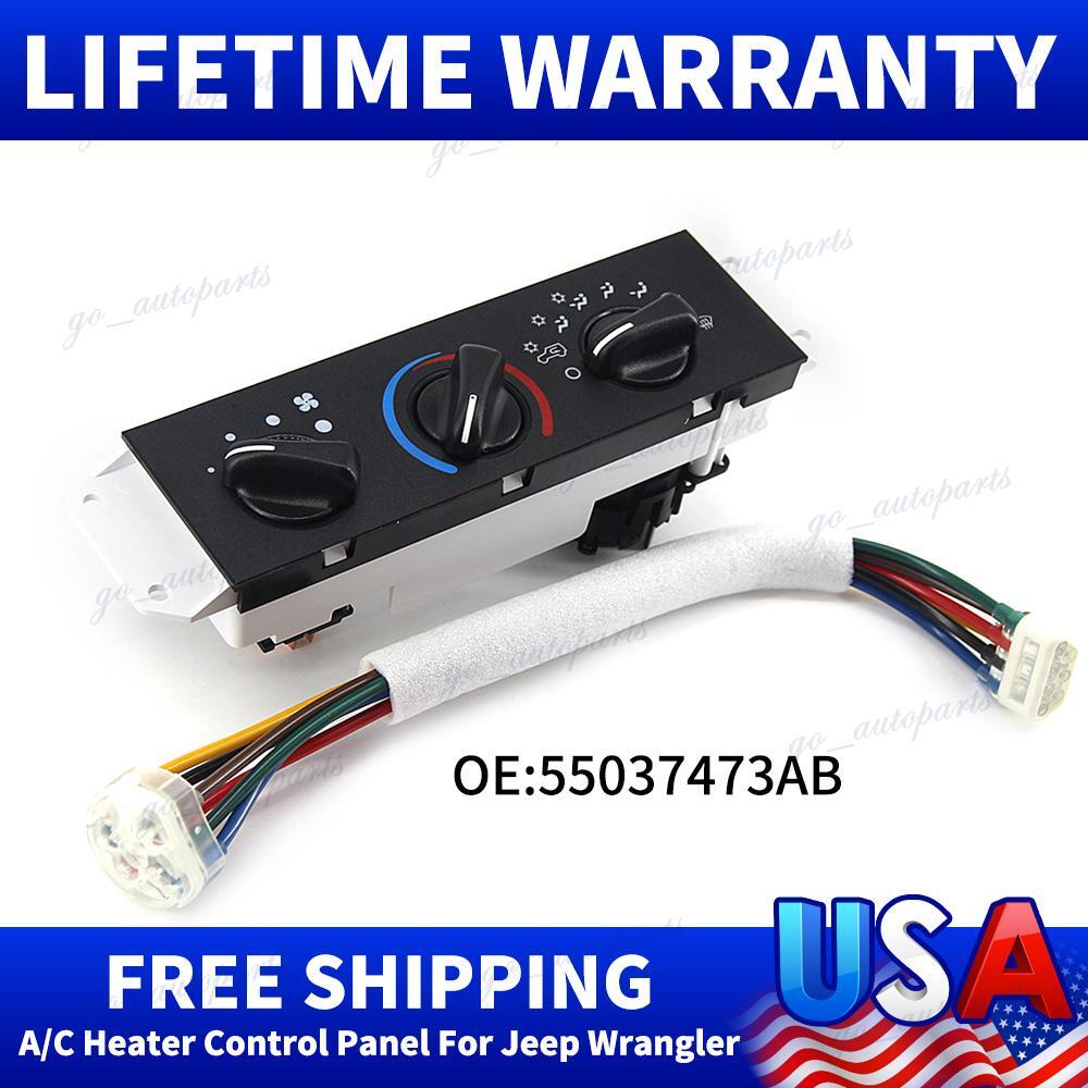 HVAC A/C & Heater Control w/ Blower Motor Switch 55037473AB For Jeep Wrangler TJ
