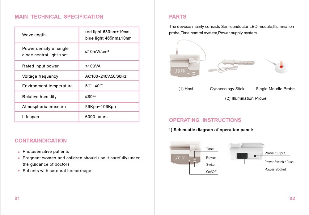 Vaginal Tightening Rejuvenation Wand Light Therapy Anti-inflammatory Female Home