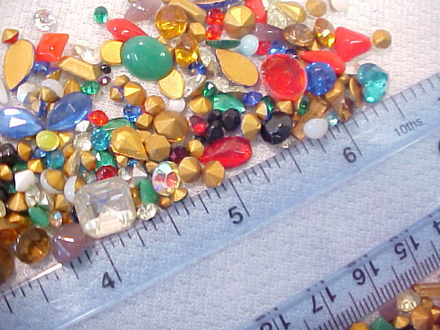 315 HUGE LOT VTG LOOSE GLASS RHINESTONES JEWELRY REPAIR UNUSED CRAFT FINDINGS M