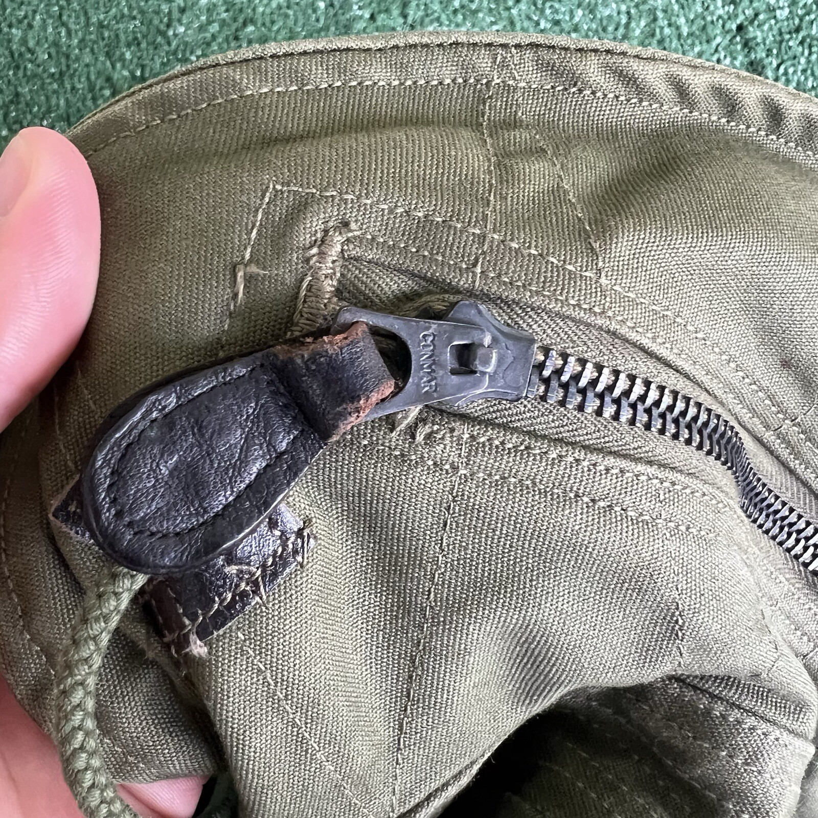 Vintage 50s 60s Korea Vietnam War OG 107 Sateen Jacket Medium Regular Reflective