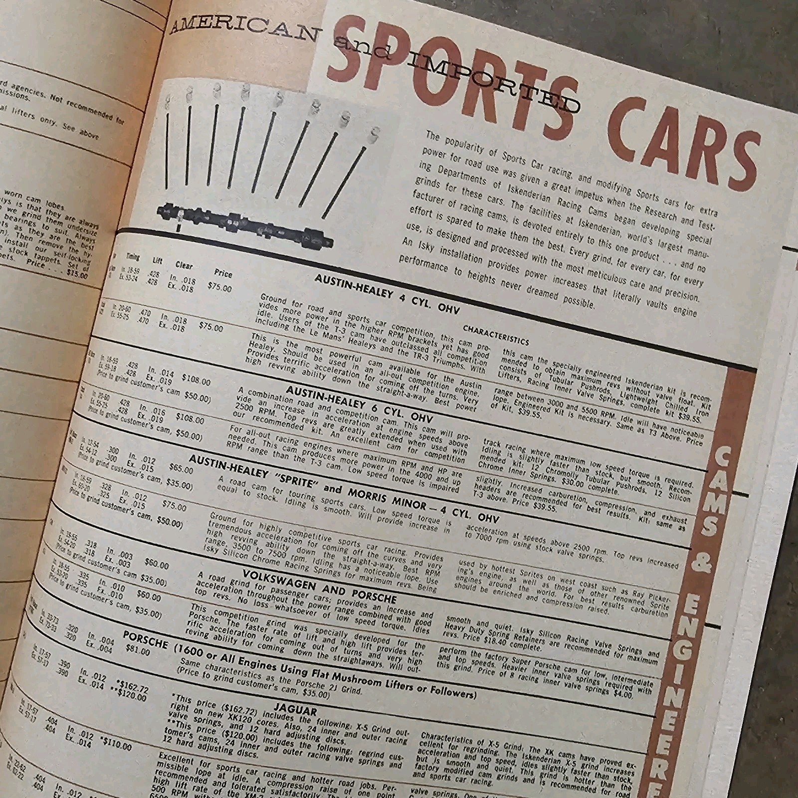 1960's ISKY Catalog Iskenderian Cams Hot Rod Drag Racing SCTA NHRA Gasser Auto