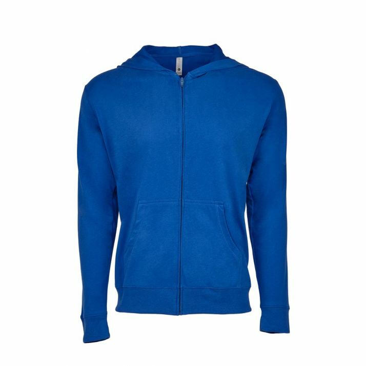 Men's Sweatshirt Hoodie Lightweight "NEXT LEVEL" Full Zip Hooded Jacket -Unisex