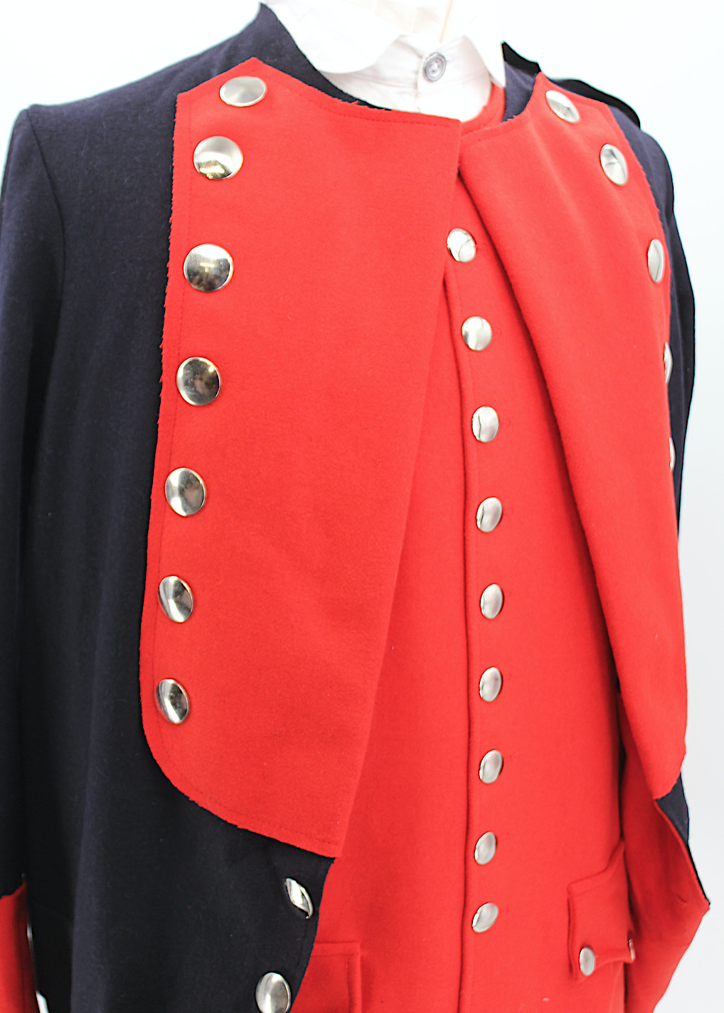 French & Indian War Blue & Red Regimental Coat Size 42 / Large