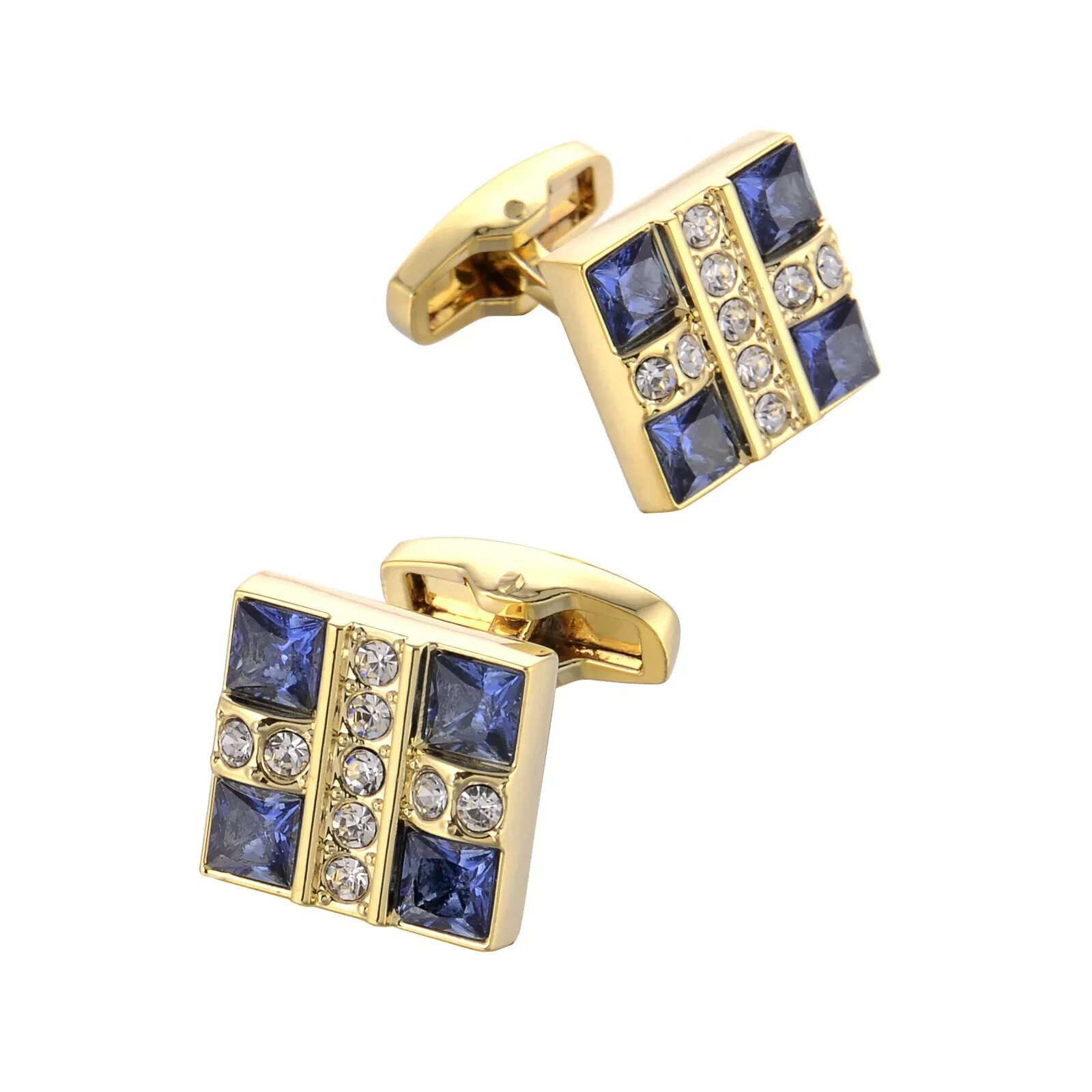 Fashion Men Cufflinks 1 Pair of Shirt Suit Cuff Links Jewelry Rhinestone Classic