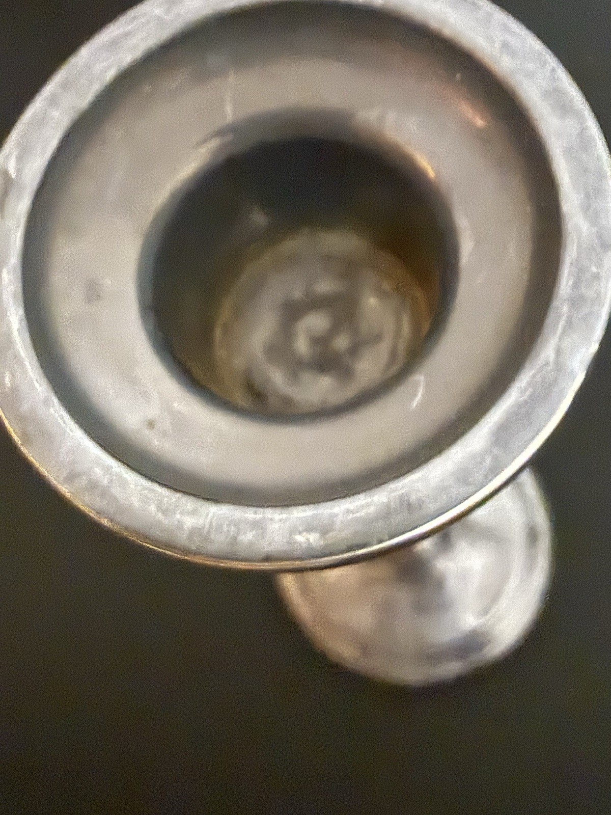 Vintage Sterling Silver Cemented Reinforced Candlestick Monogrammed