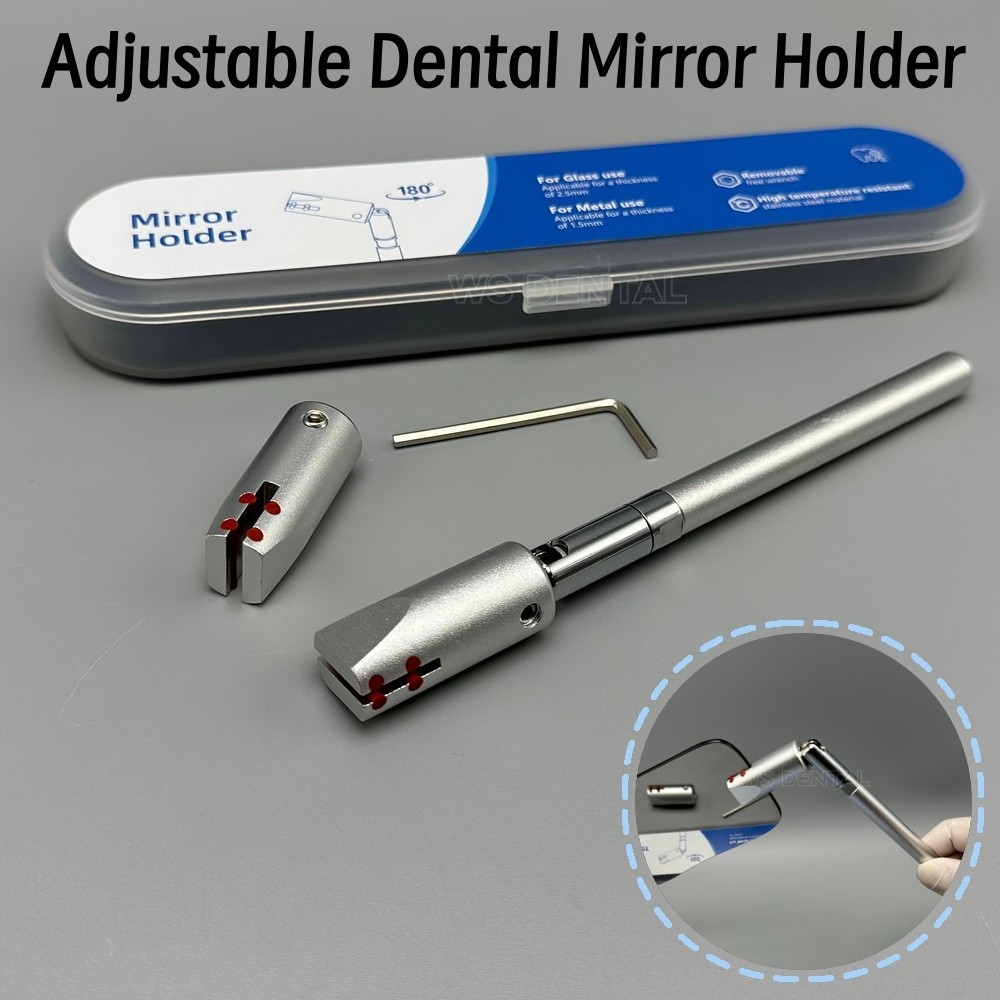 Dental Photography Mirror Holder 180° Adjustable Autoclavable Stainless Handle