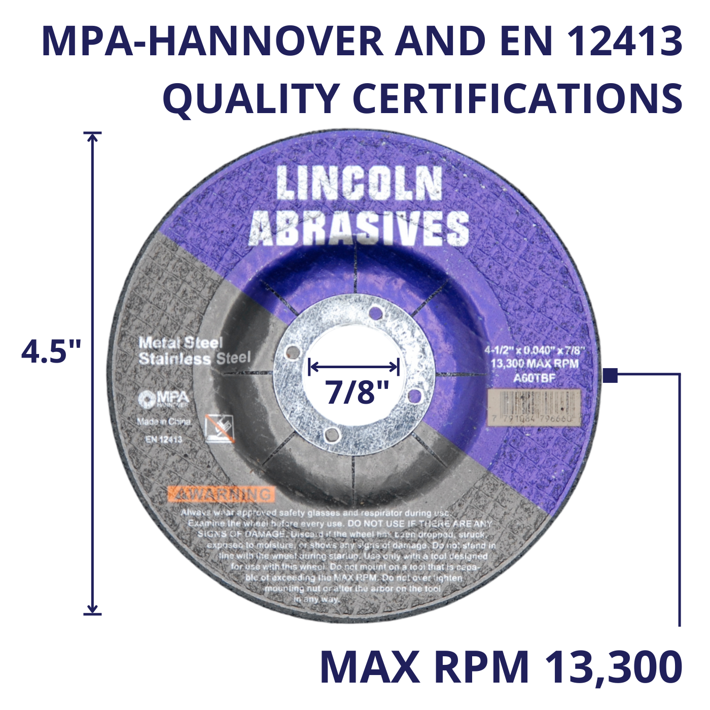 500 Pack 4-1/2" X .040" T27 Depressed Center Cut-off-Wheels Discs 4.5 For Metal