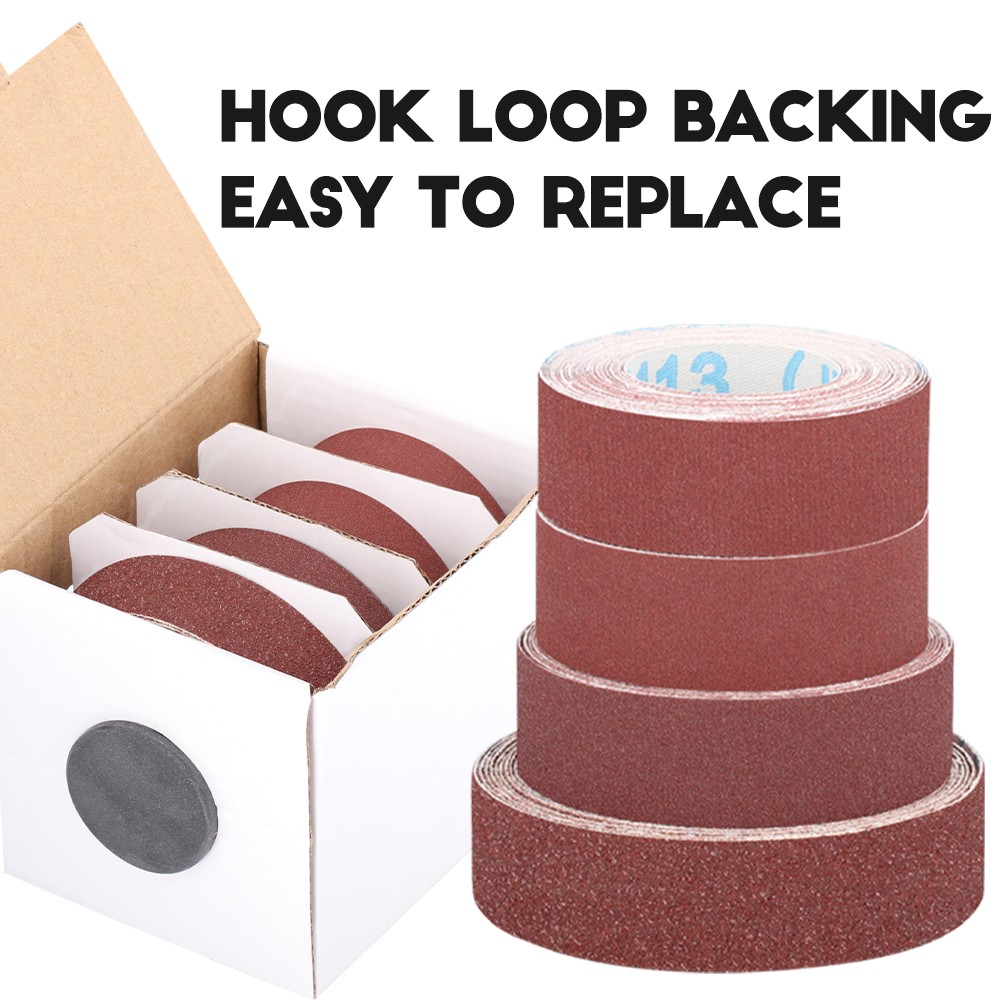 Emery Cloth Roll Multiple Grit Abrasive Sandpaper Roll with Dispenser Wood Metal