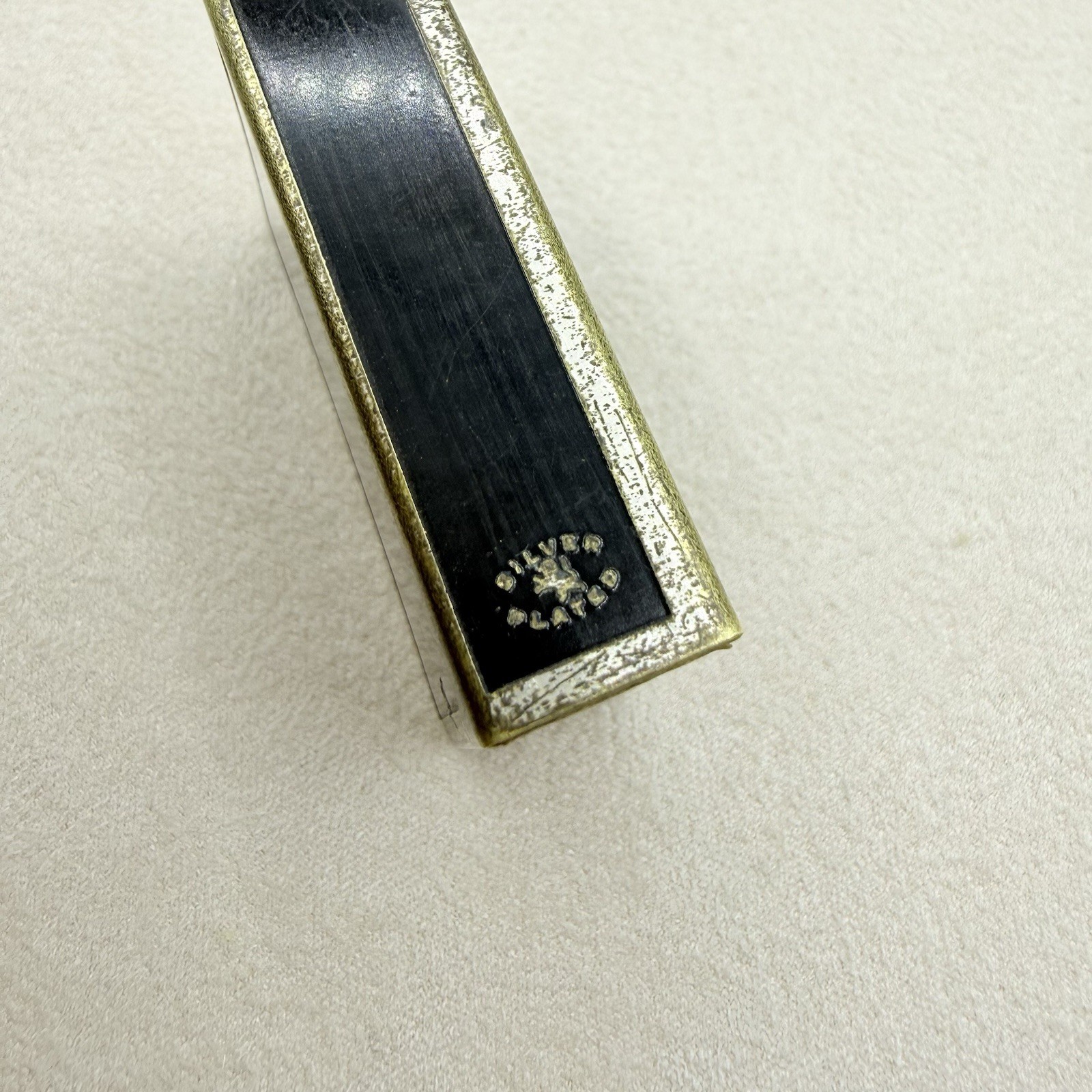 Antique Vintage Art Deco Silver Plated Matchbox Case Holder Monogrammed R