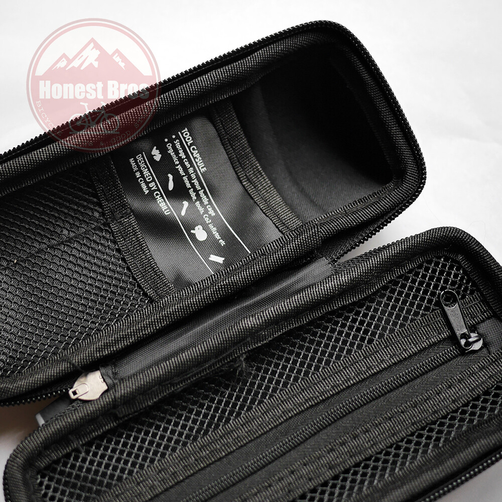 Bike Capsule Repair Tool Bag Case / Water Bottle Cage Storage Can Black Carbon