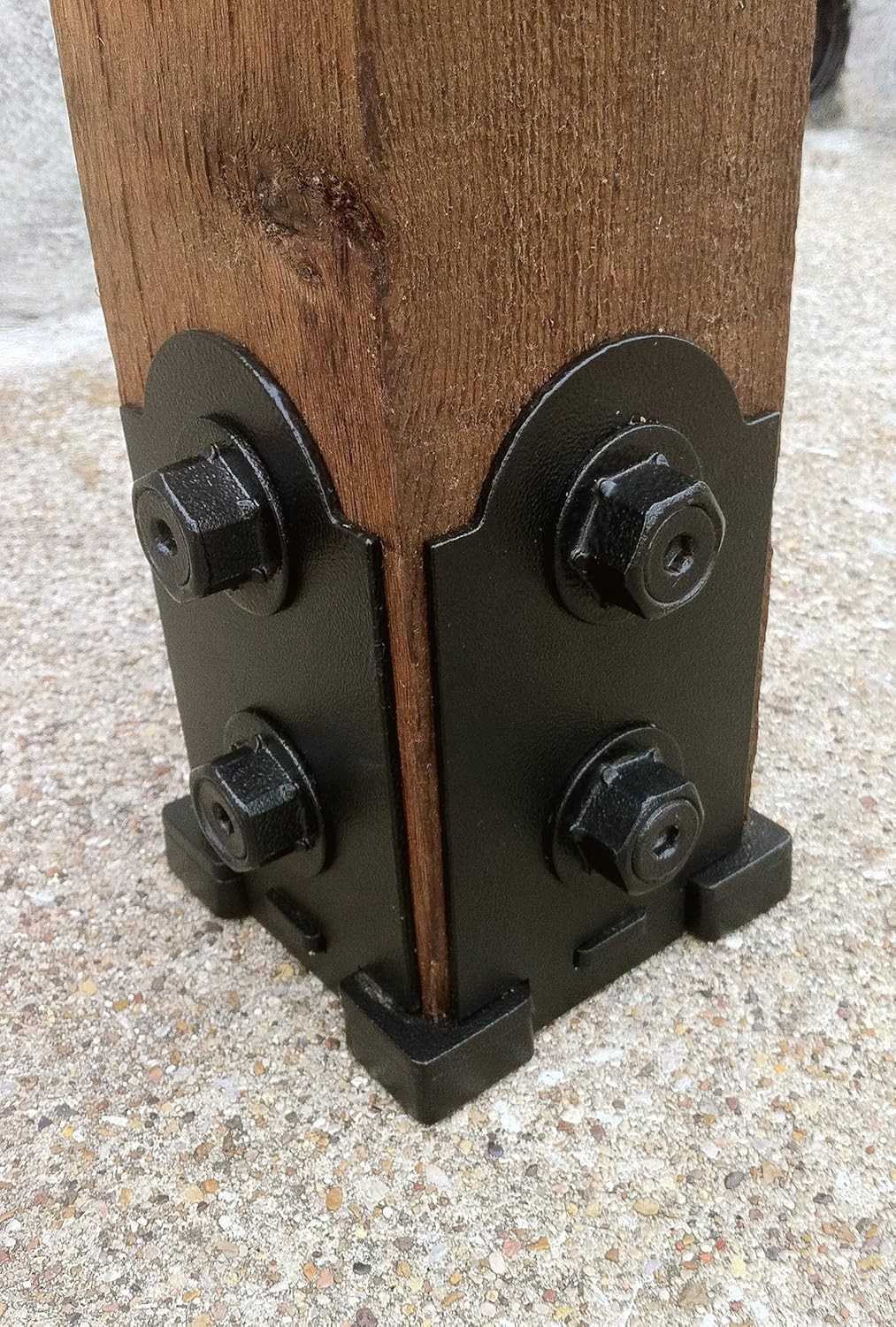 Corrosion-Resistant 4x4 Post Base Kit with Decorative Elements - 21 Pieces