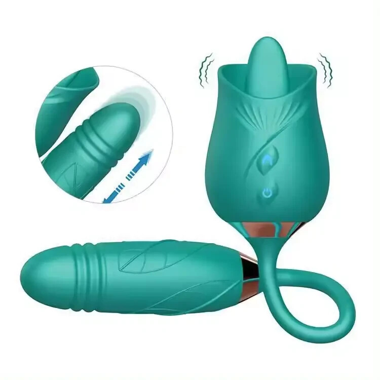 Rose Shape Sucking Vibrator Clitoral G-spot Suction Sex Toy 10 Speed WaterProof