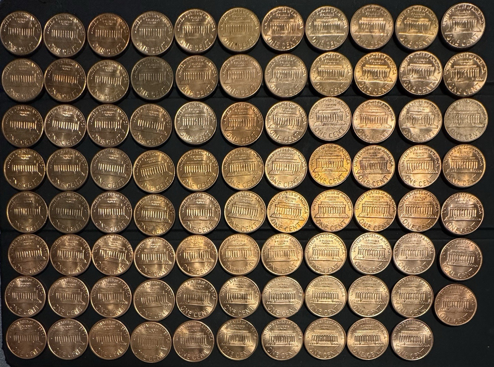 1959-2025 PD 1968-74 S Lincoln Cent Uncirculated BU 142 Coin Set