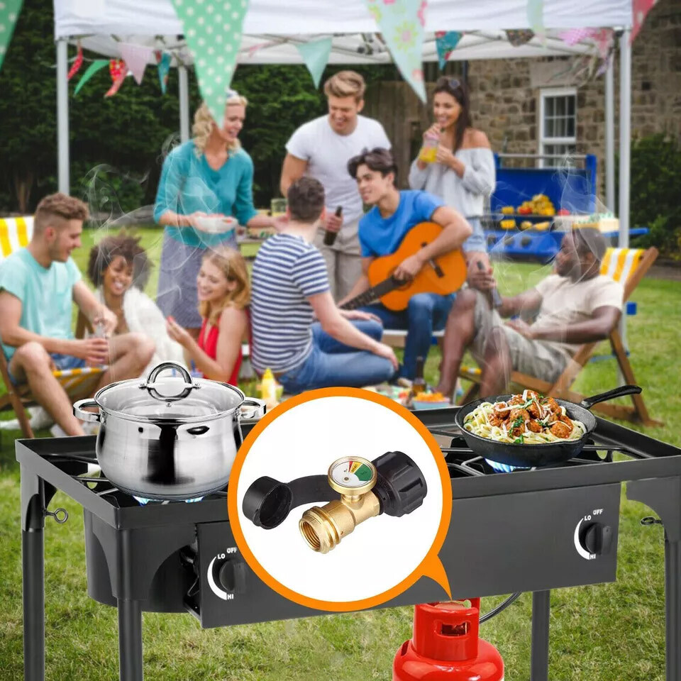 1Lb To 20Lb Tank Propane Refill Adapter Gauge USA