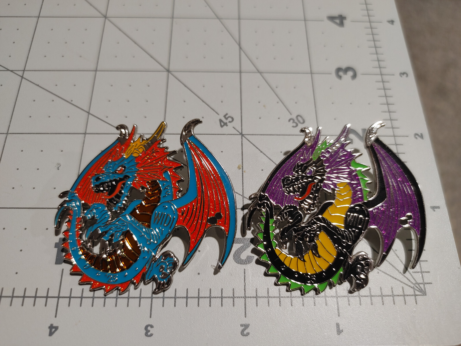 2025 Wisconsin Destination Imagination Large Dragons DI Trading Pin Set