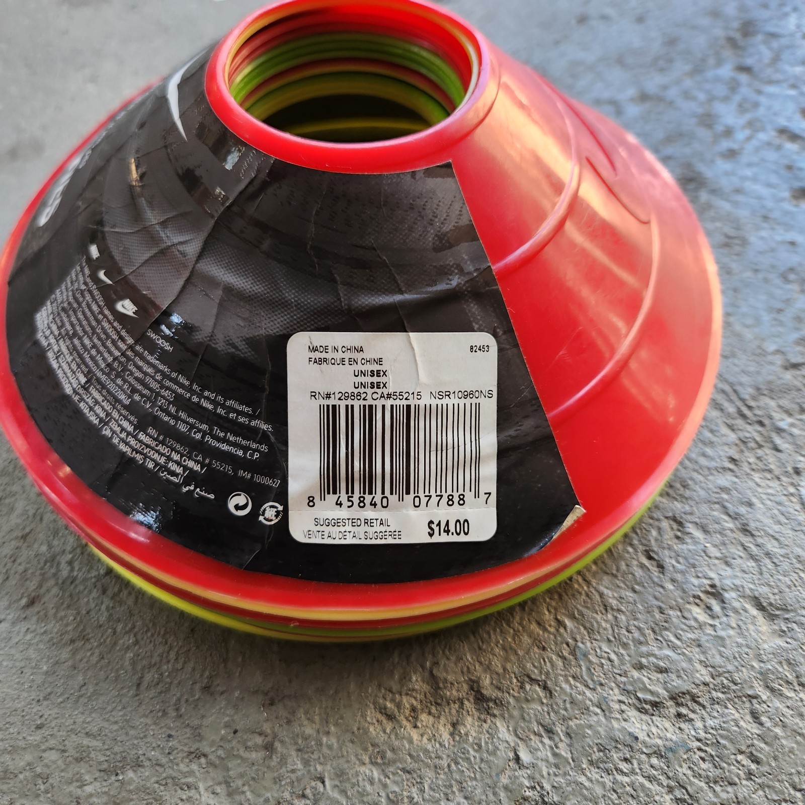 Nike Training Cones 12 Pack Mixed Colors Red Yellow Green Soccer Football