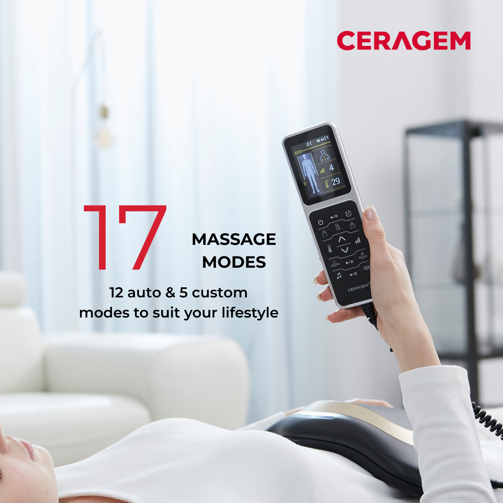 Ceragem Master V4 Thermal Massage Bed (White) with 1 Years Warranty - Open Box