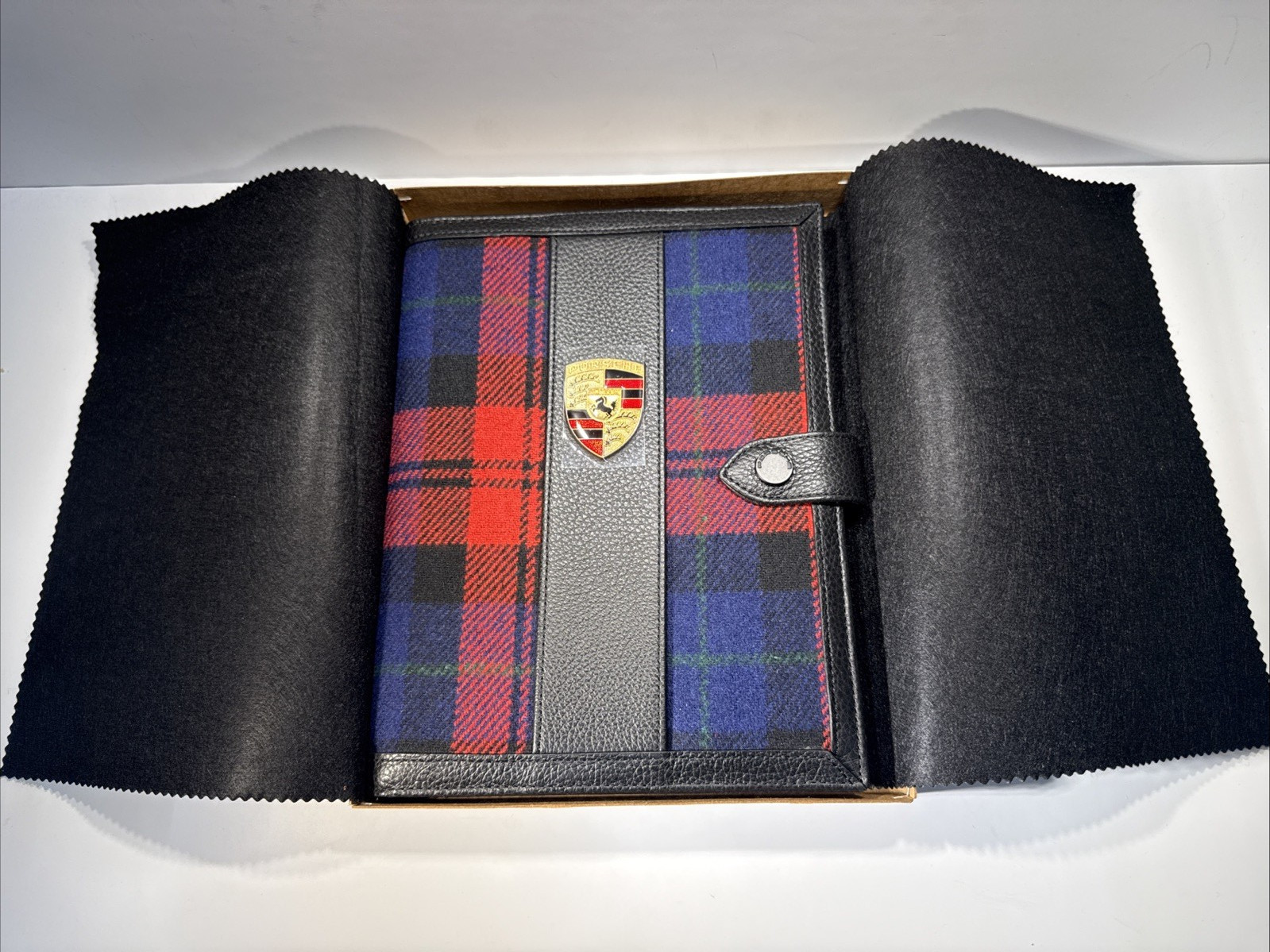Genuine Porsche Document Wallet Tartan Fabric PCG48091100 NEW