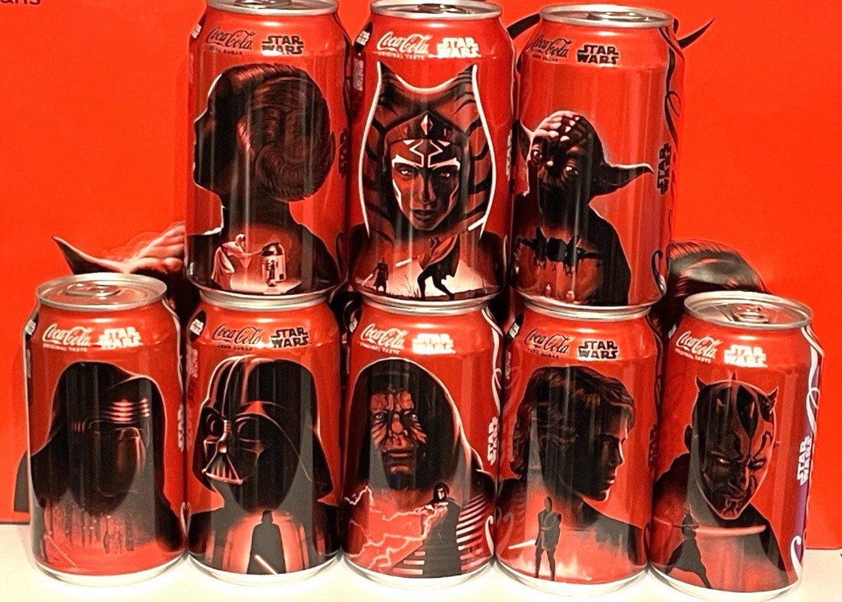 Star Wars Coca-Cola 2025 COMPLETE SET 8 Can Collection LImitedEditon SEALED Coke