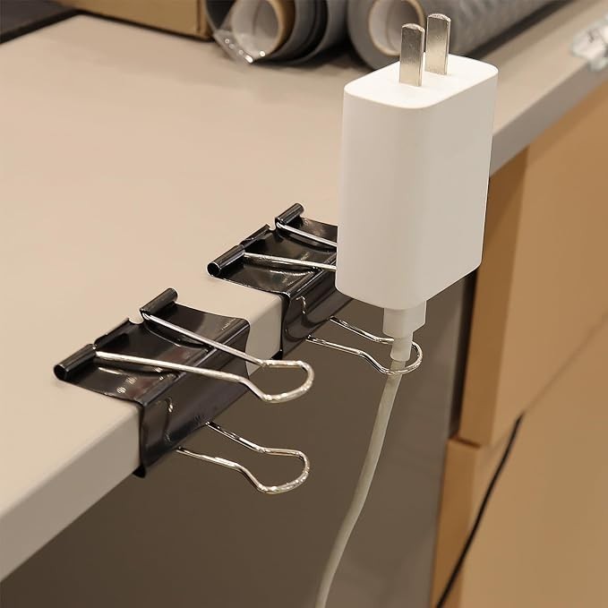 Extra Large Binder Clips (36 Pack) 2 Inch, Big Paper Clamps for Office Supplies