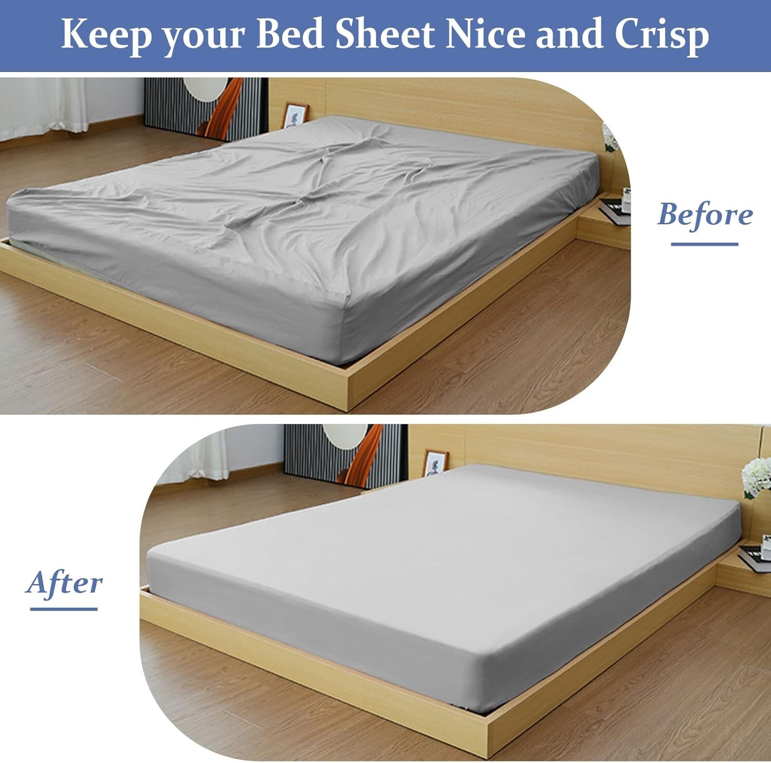 Bed Sheet Straps Scrunchie Fitted Straps Keepers Holders Elastic Fasteners 5 Pcs