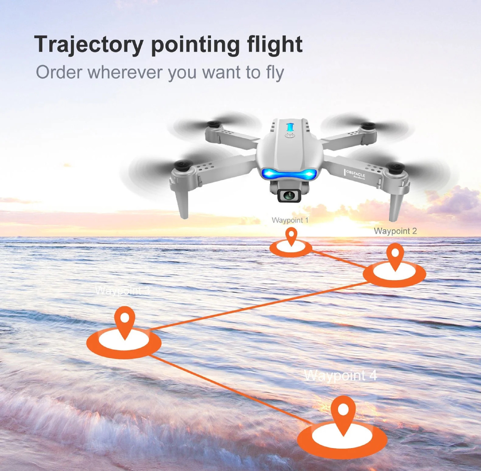 BEEPRINCESS E99 pro Drone with 4K HD Dual Camera for Adults Kids RC Quadcopter