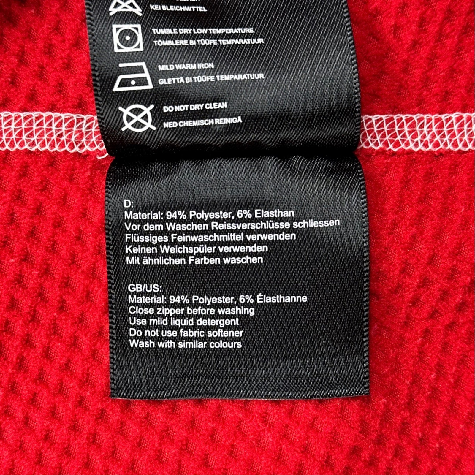 KJUS Denholm Jacket Men XL Red Full Zip Lightweight Technical Midlayer Outdoors