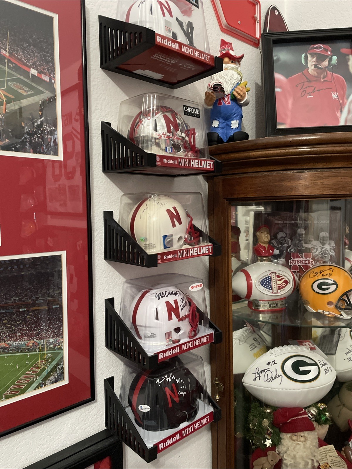 Mini Football Helmet Wall Display | 7.75” x 5.75” x 4” | Fits Original Packaging