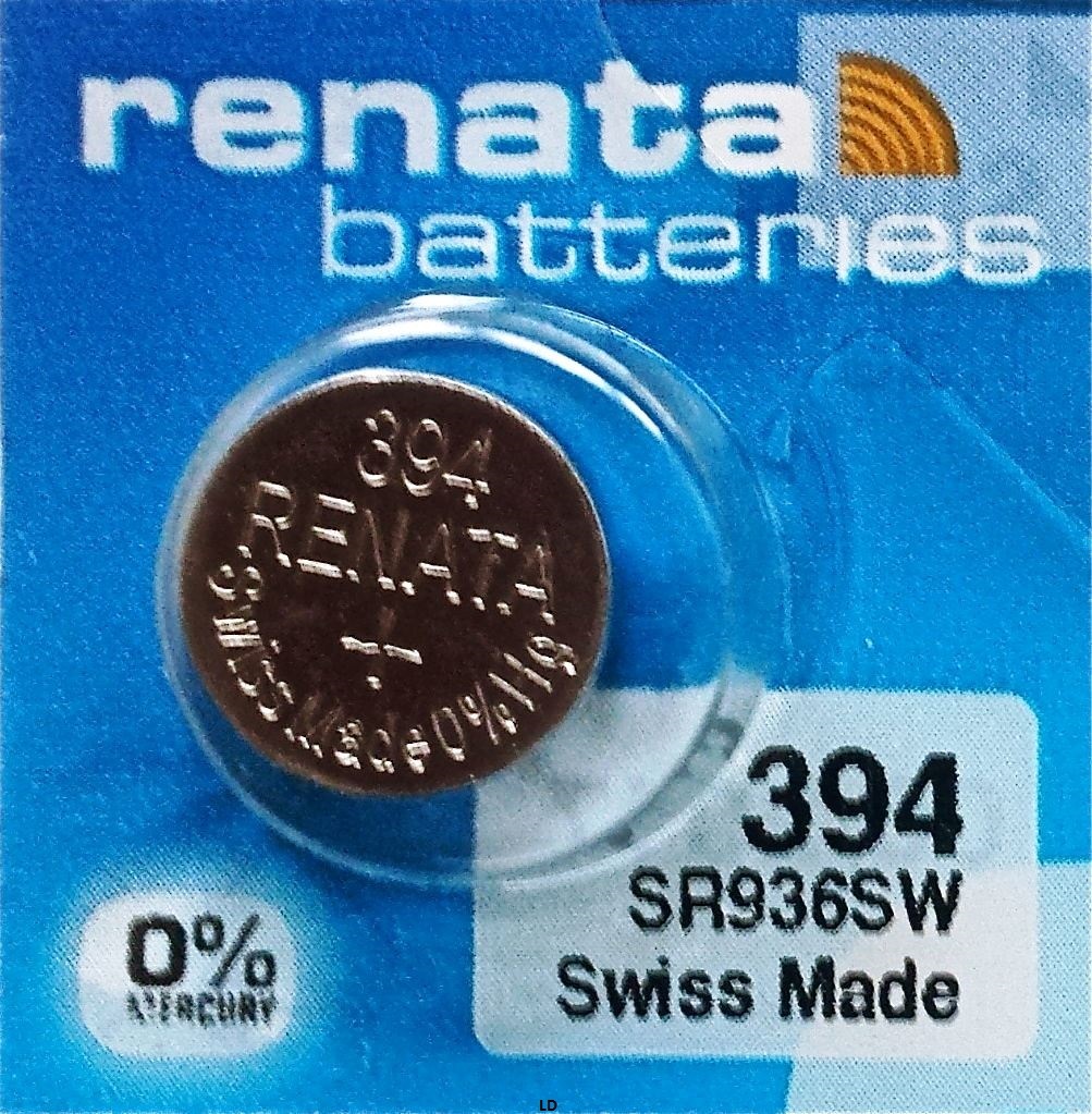 394 RENATA WATCH BATTERIES SR936SW (2 Pieces) New packaging Authorized Seller