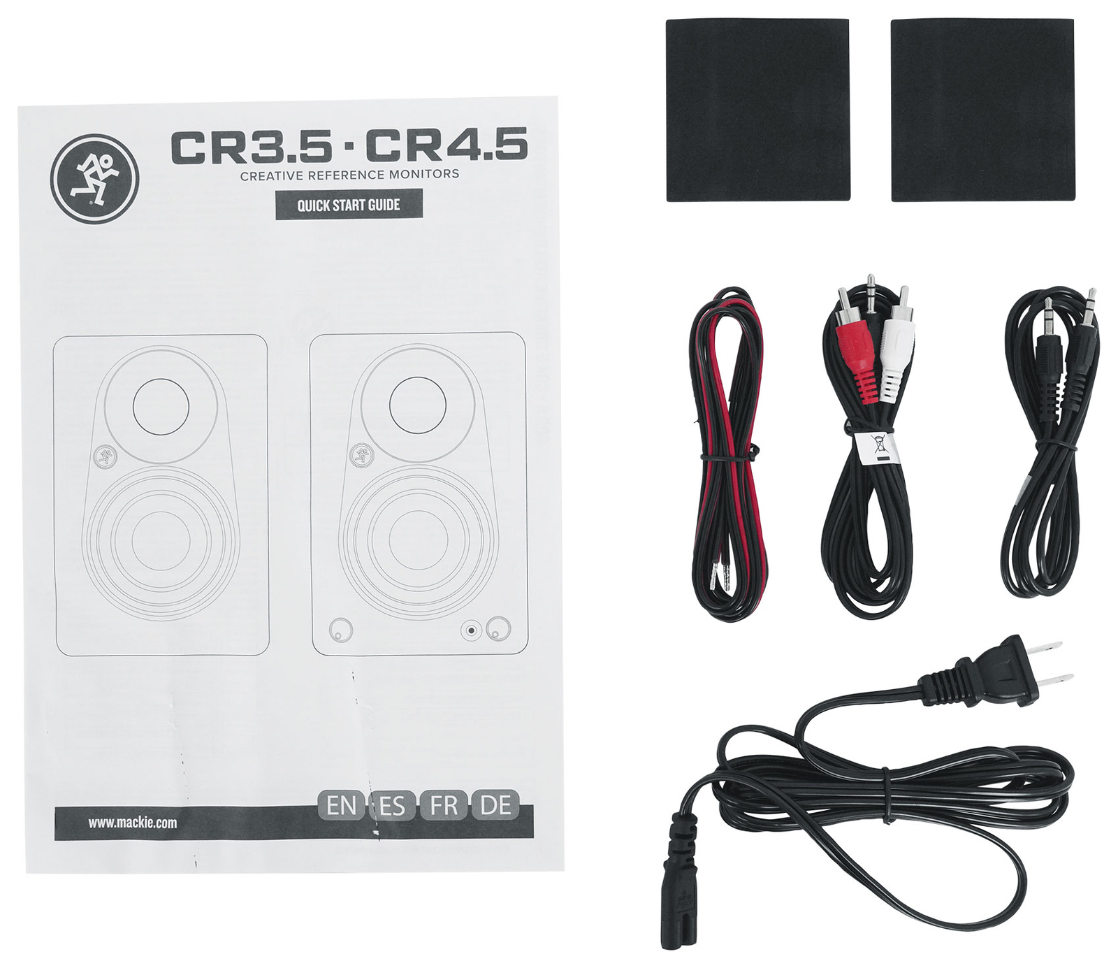 Pair Mackie CR3.5 3.5" Powered Studio Monitors Speakers w/ Tone Control