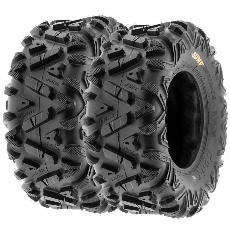 SunF ATV UTV TIRES FULL SET 4 - 25x8-12 25x8x12 Front 25x10-12 25x10x12 Rear 6PR