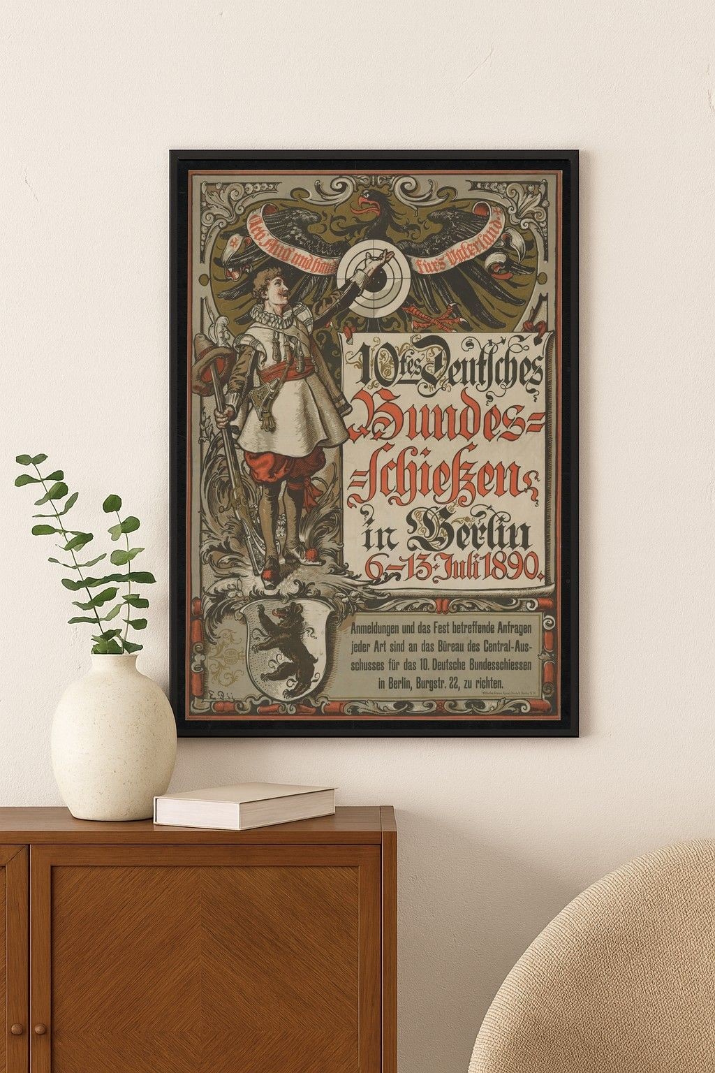 🇩🇪 1890 German Shooting Festival Poster - 24x36” - Vintage Decor - 200gsm