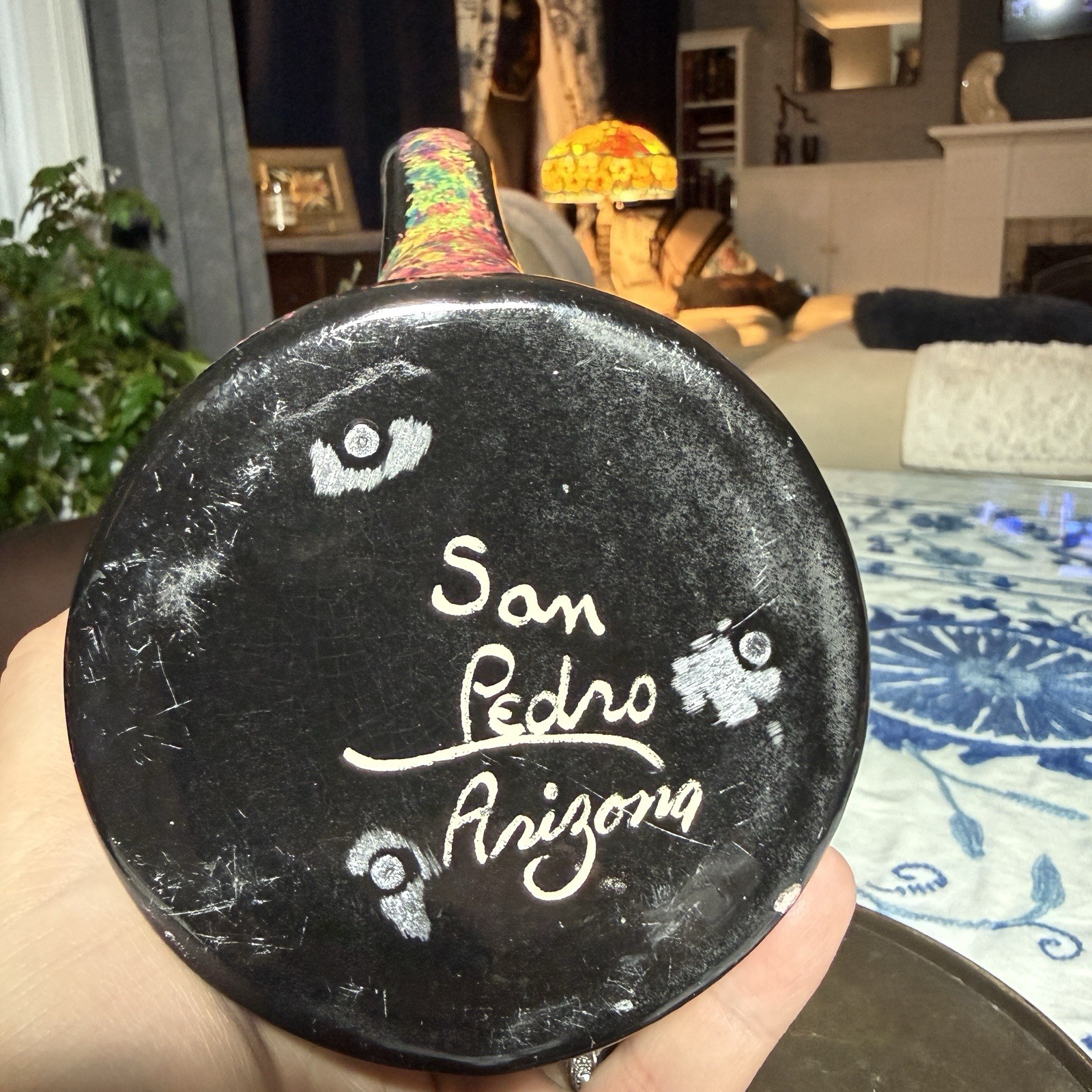 Signed Mana Pottery Coffee Cup Mug Road Runner Vase Bird San Pedro Arizona VTG