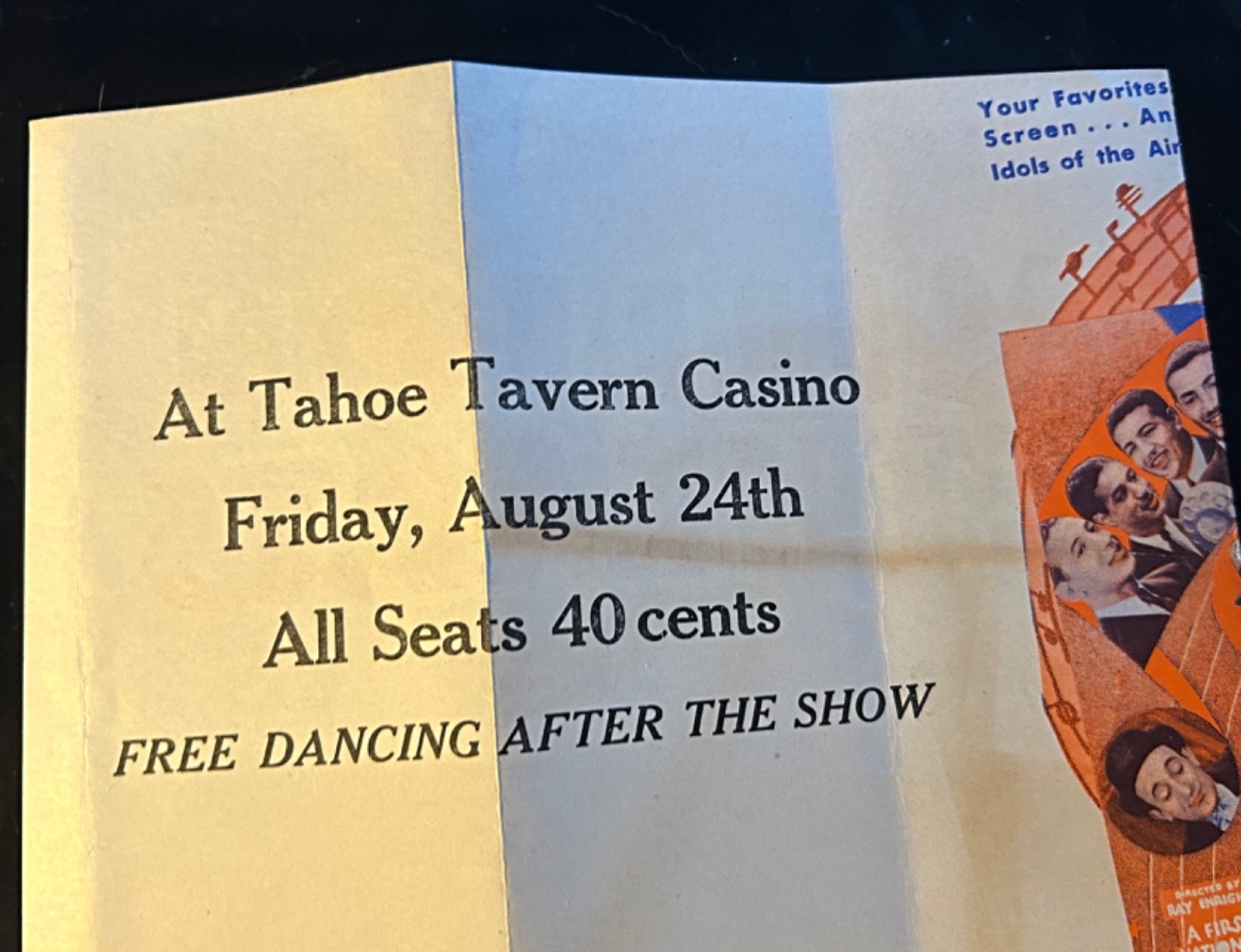 1934 Movie Herald 20 Million Sweethearts Tahoe Tavern Casino Dick Powell