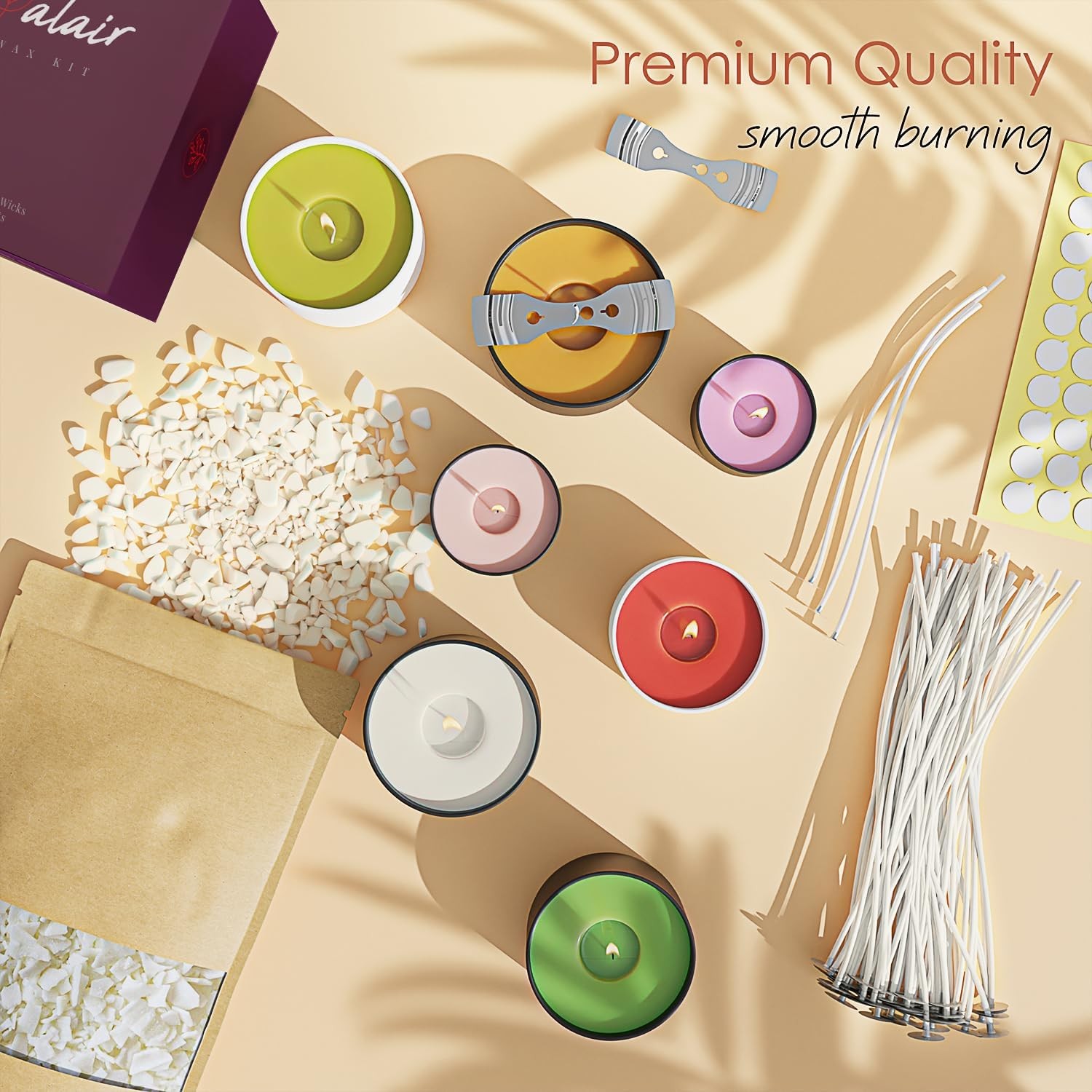 Organic Soy Candle Wax for Candle Making, 10 lbs Natural Candles Making Supplies