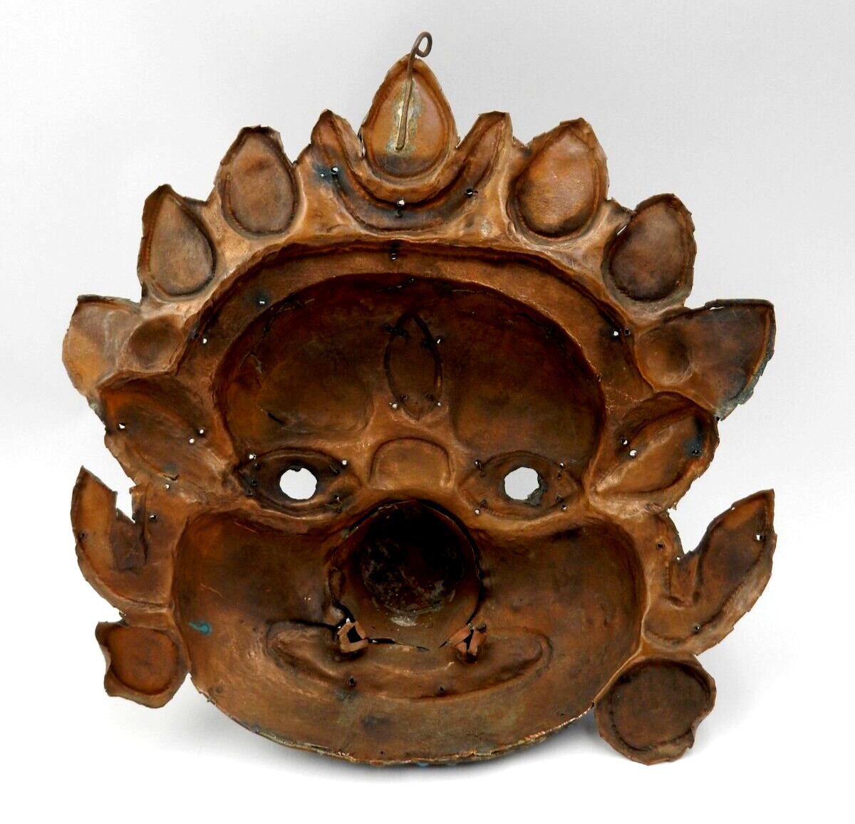 ANTIQUE HANDMADE MAHAKALA PIG FACE MASK ~ TIBETAN NEPALESE HINDU BUDDHIST MASK