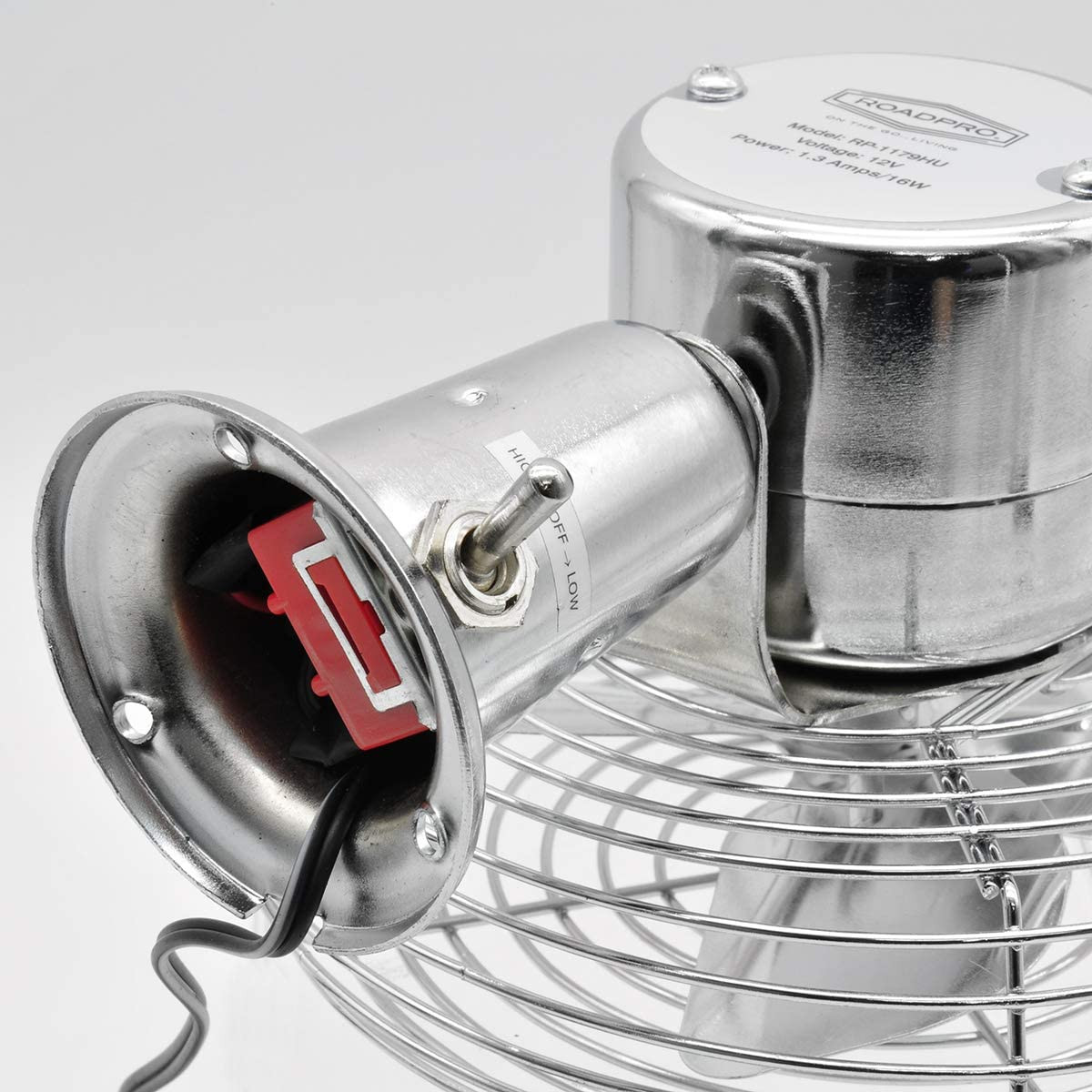 Heavy Duty 12V Car Fan 7.5in Metal Dash Mount 2-Speed Truck Cooling Fan