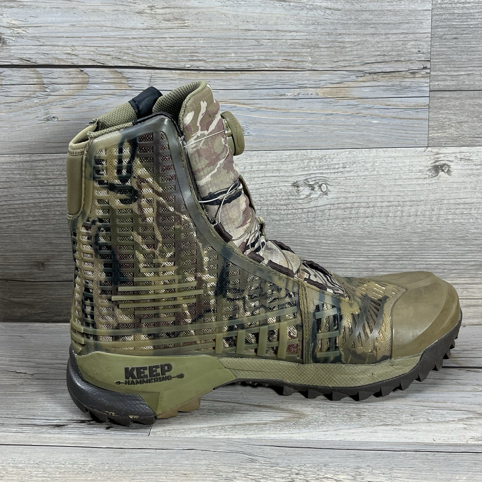 Under Armour Boots Men's 8.5 Cam Hanes CH1 Goretex Camo Hunting BOA Hiking