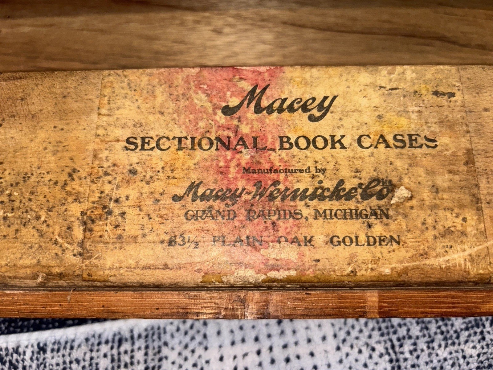 Macey-Wernicke 8 Stack 1/2 Size Oak Bookcase Original Finish Leaded Doors