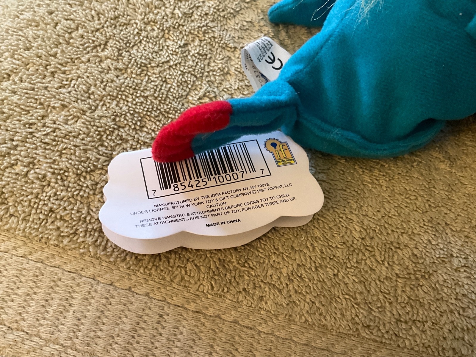 New Vintage 1997 Meanies Series 1 HURLEY THE TOUCAN Bean Bag Plush