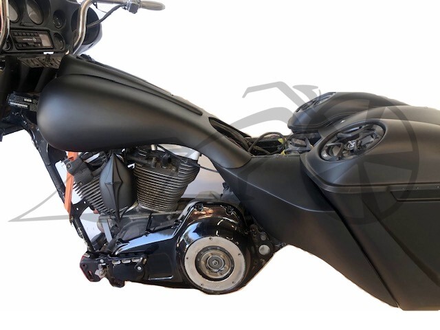 1997-2007 Harley Davidson Stretched Tank Cover & 6'' Side Cover Combo Touring