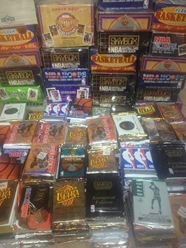 HUGE LOT: 100 Unopened Basketball Cards in Factory Sealed Packs of NBA Cards