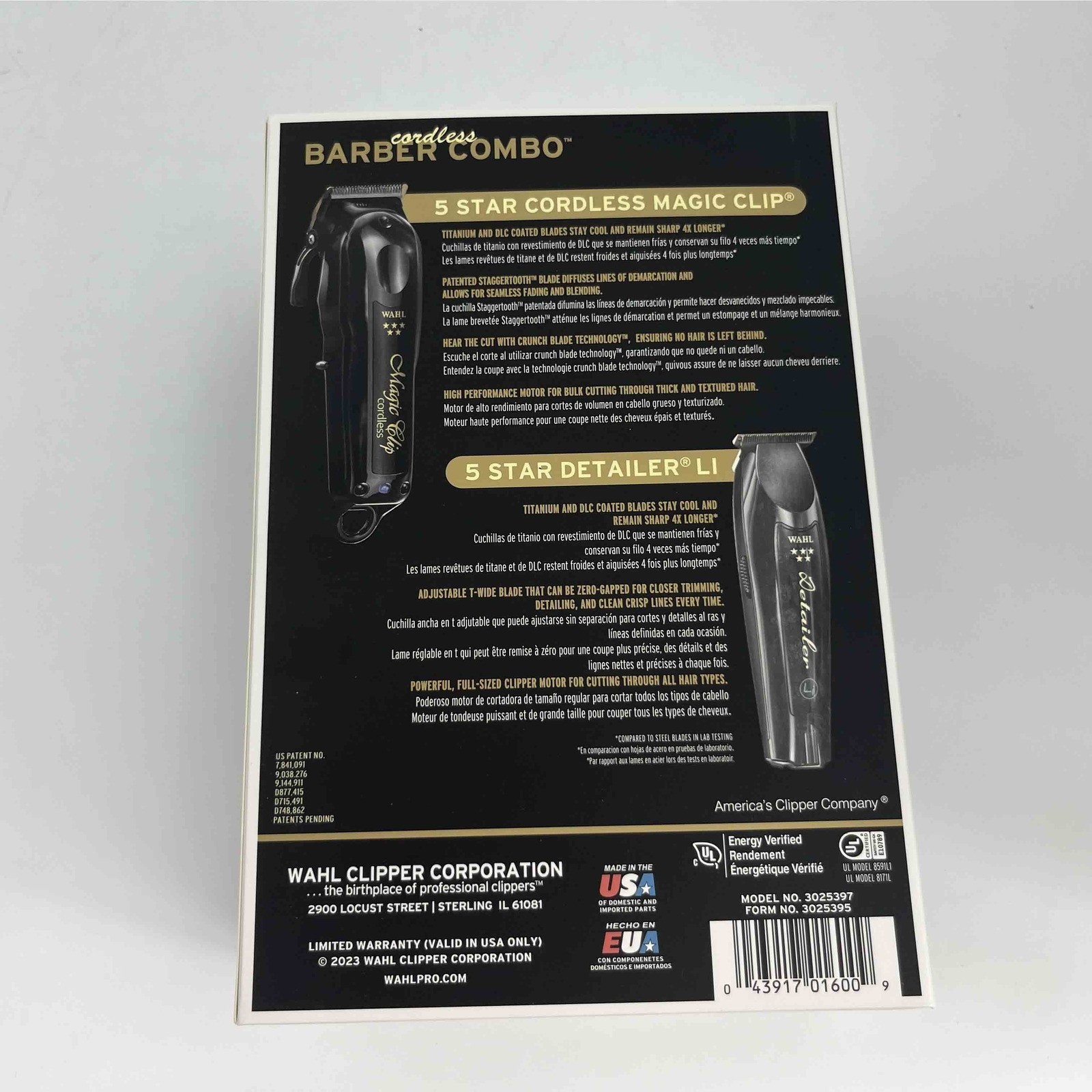 Wahl 5 Star Cordless Barber Combo Magic Clip & Detailer Li Trimmer Set 3025397