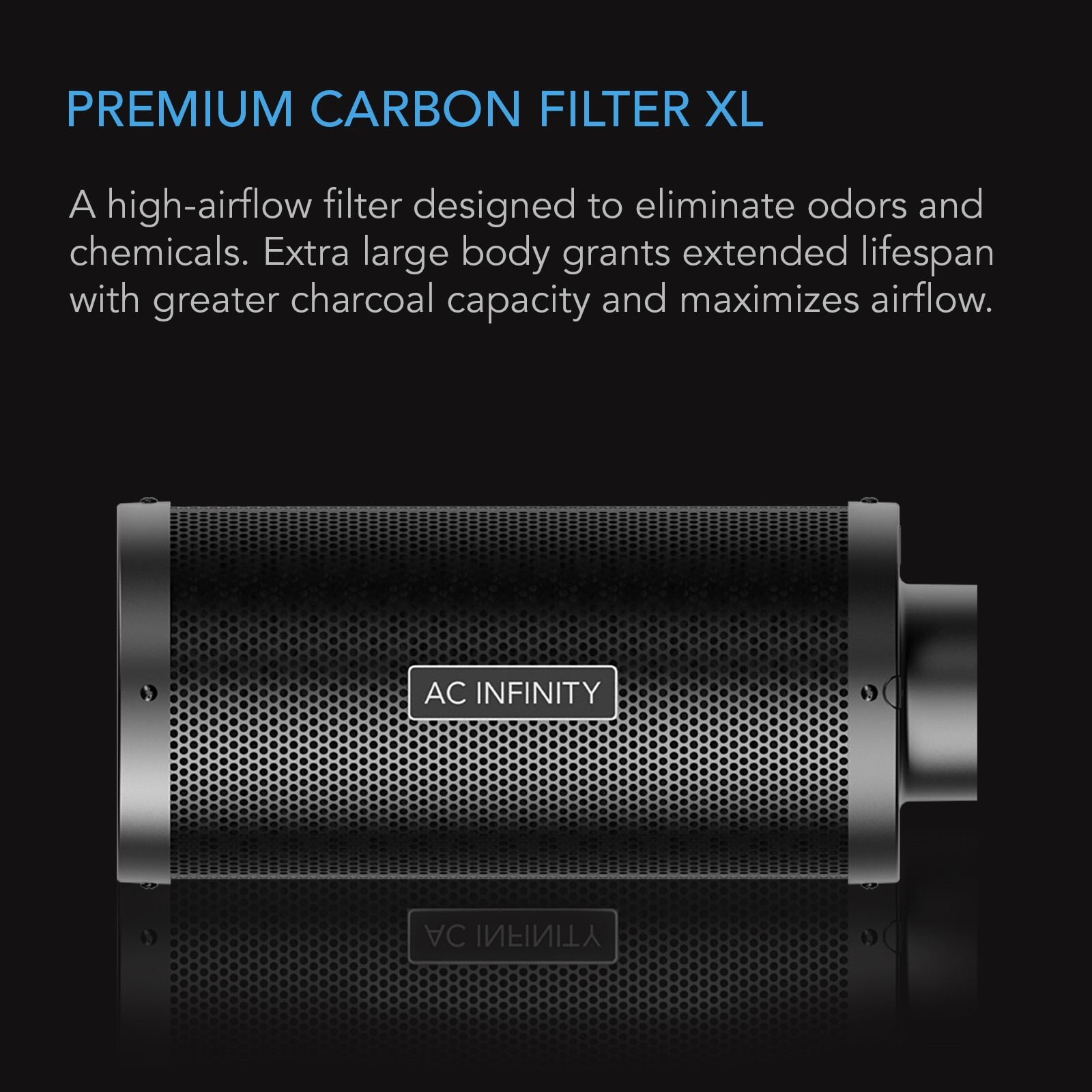 Carbon Filter XL 4", Australian Charcoal, Odor Control, Hydroponics, Grow Rooms