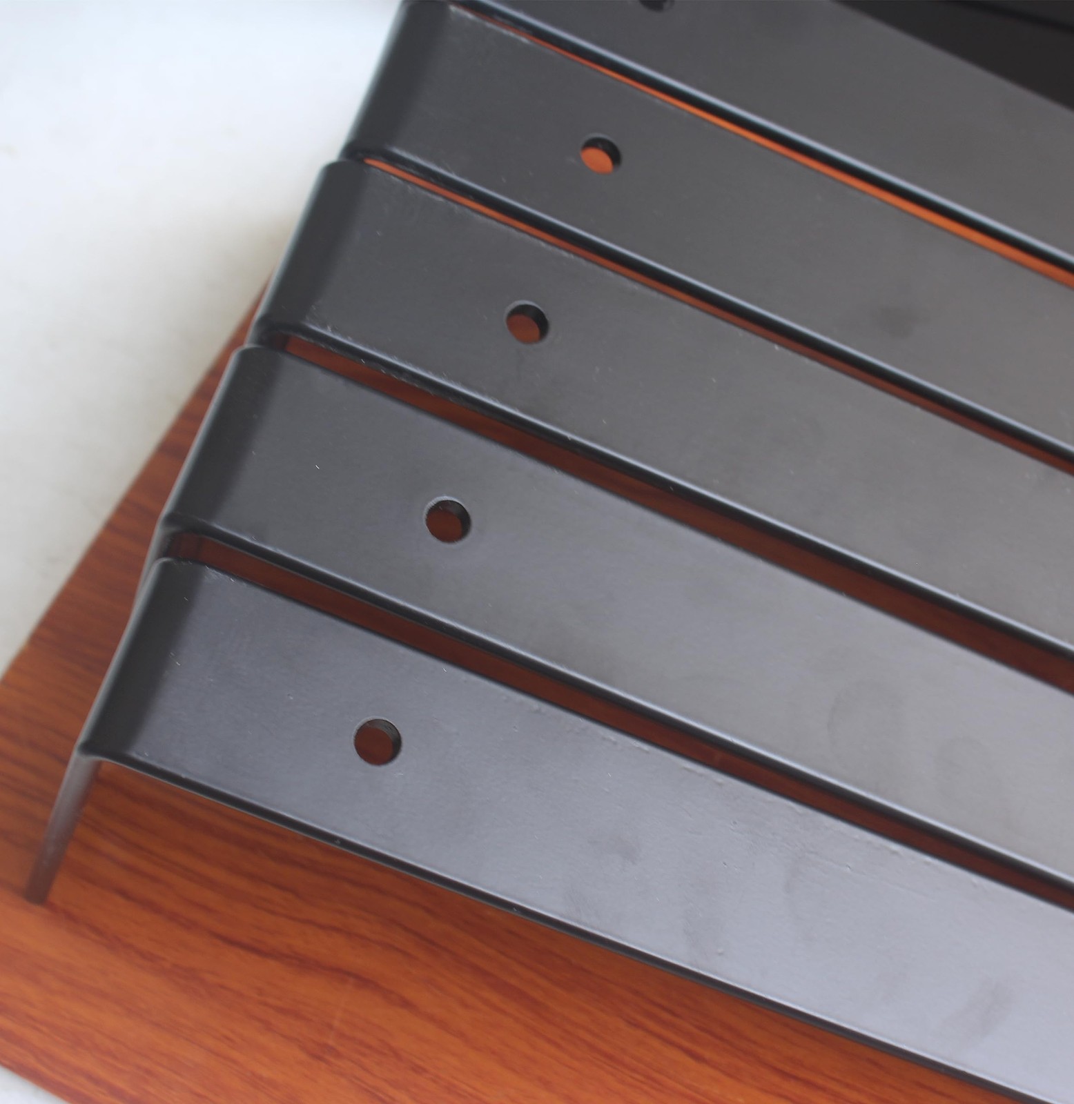 4 Pack Rustic Farmhouse Shelf Brackets 9.25in Iron Floating Shelf Support