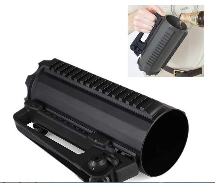 Black Tactical Battle Mug Detachable Carry Military Rail Mug Cup Hunting Kit New