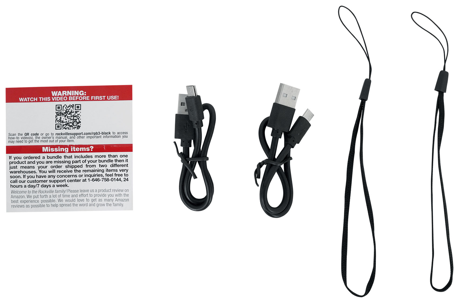 Pair Rockville RPB3-BLACK Handheld Wireless Linking Portable Bluetooth Speakers