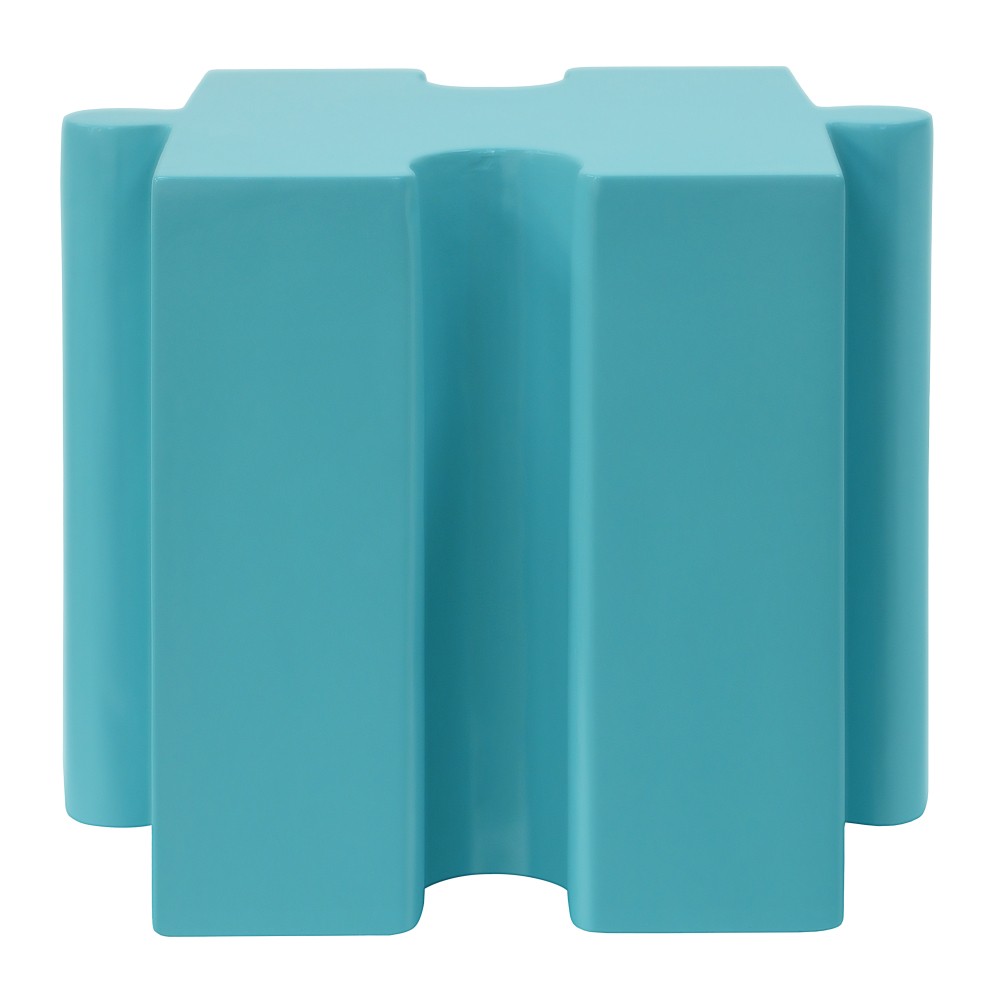 Light Blue Modular Puzzle Art Table, Concave Edge for Indoor/Outdoor