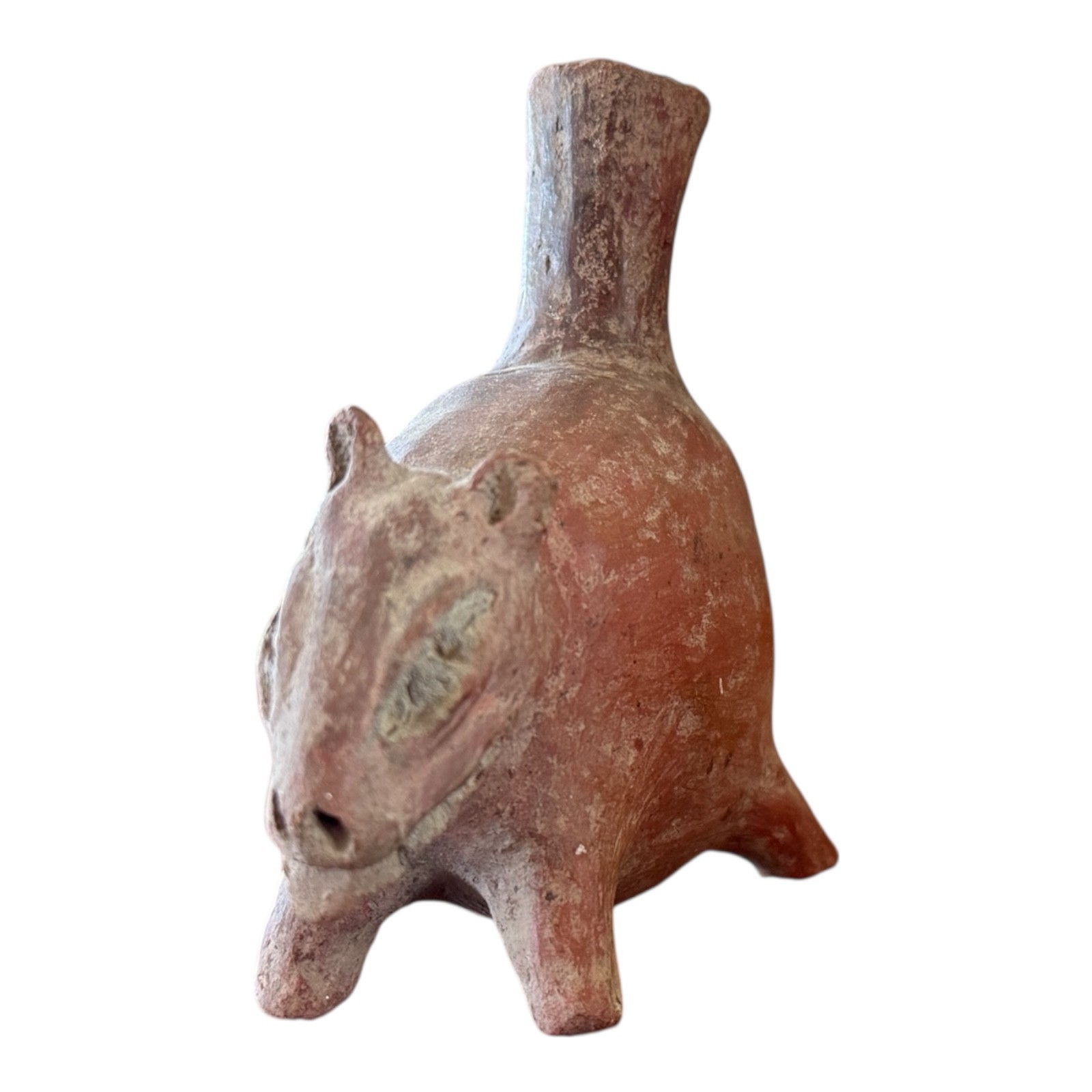 Pre-Columbian Colima Pottery Zoomorphic Dog Effigy Vessel, West Mexico