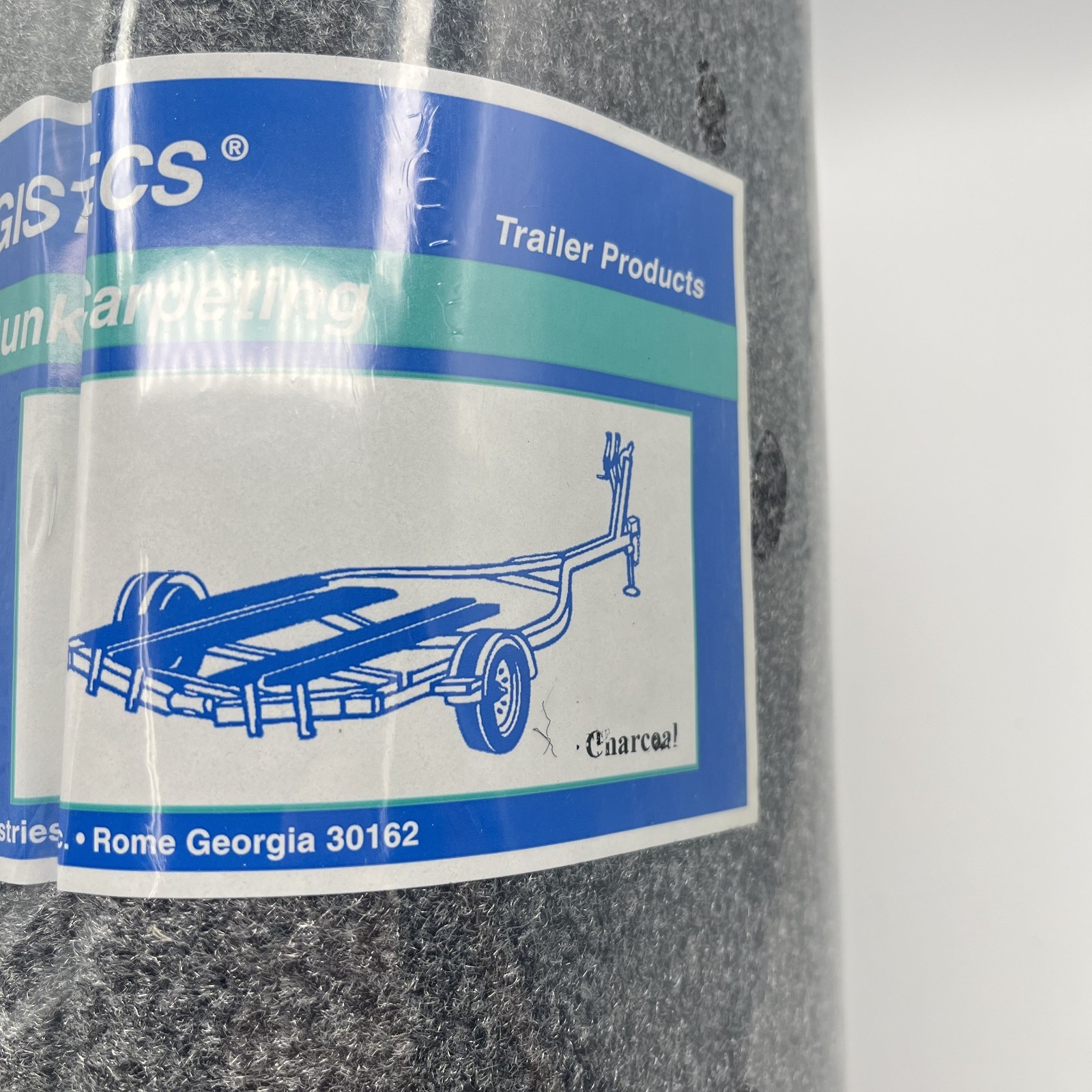 Syntec 12" x 12' Charcoal Trailer Bunk Carpeting for Boat Trailers - 16oz